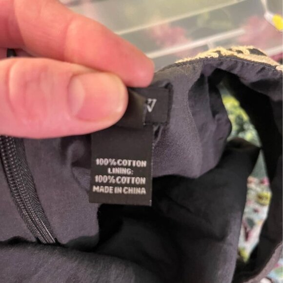 J Crew Mirabel Gray Cream Embroidered Floral Dress SZ 2 Pockets Garden Party - Picture 9 of 9